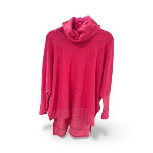 Impressions Vibrant Pink Turtleneck Sweater